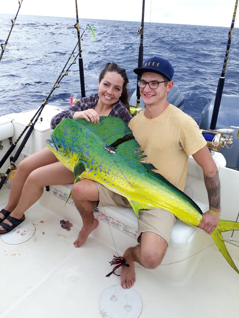 Fishing charter boat off Roatan